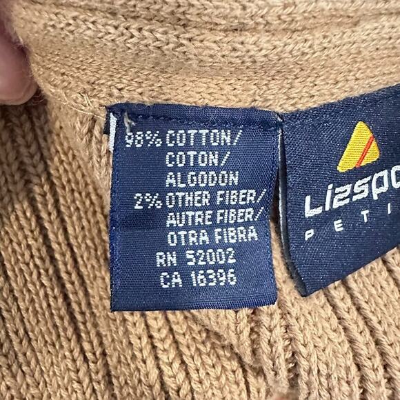 VTG Liz Sport Knit Sweater Vest Boho Western Grannycore Size Petite Medium PM - Picture 5 of 8